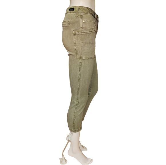 Liverpool Kylie Cropped Zip Ankle Cargo Pant In Olive Night - Picture 7 of 16